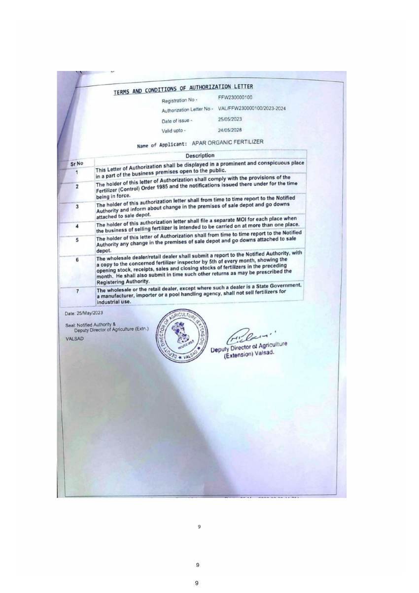 APAR company document page 9